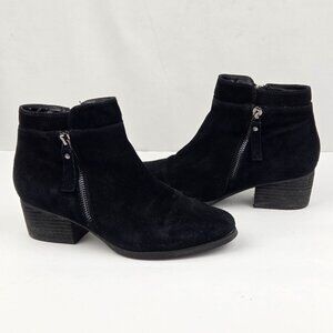 Blondo Waterproof Black Suede Leather Ankle Boot Size 7